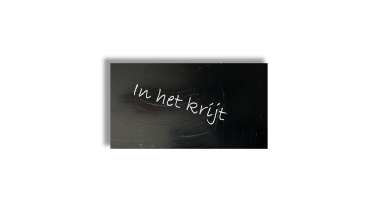 In het krijt